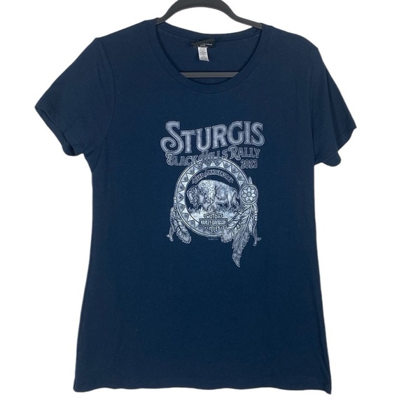 Harley Davidson navy sturgis tee - Picture 1 of 5